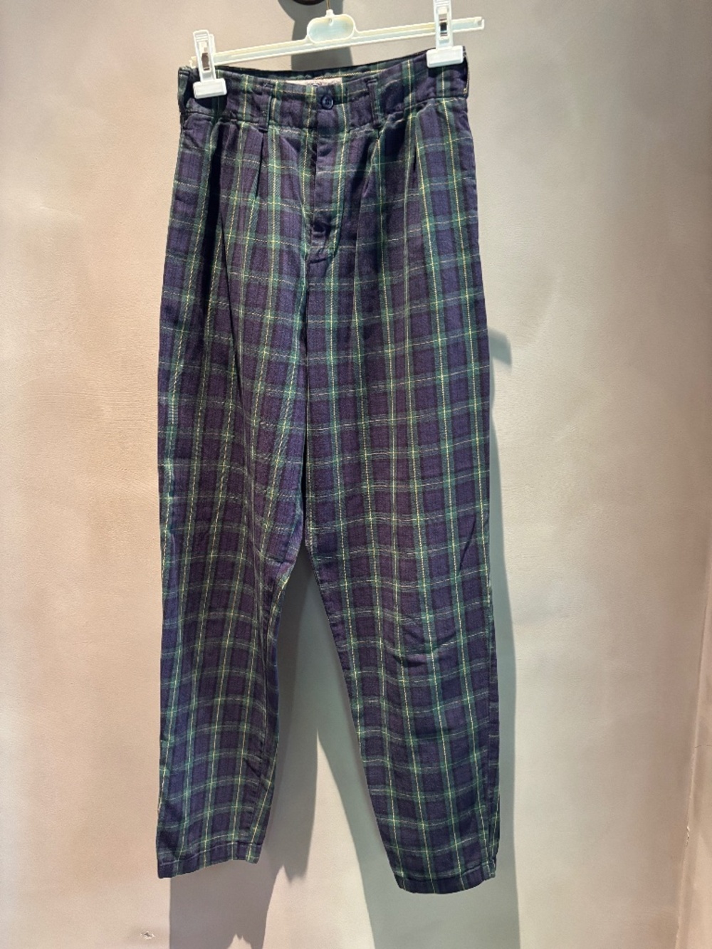 GAP Vintage Plaid Straight Legged High Rise Pants